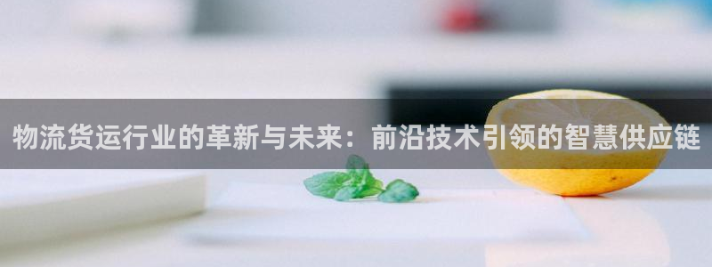 ,优游国际注册网页版：物流货运行业的