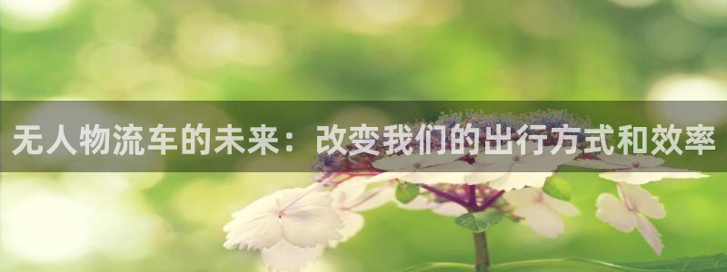 ,优游国际平台注册：无人物流车的未来
